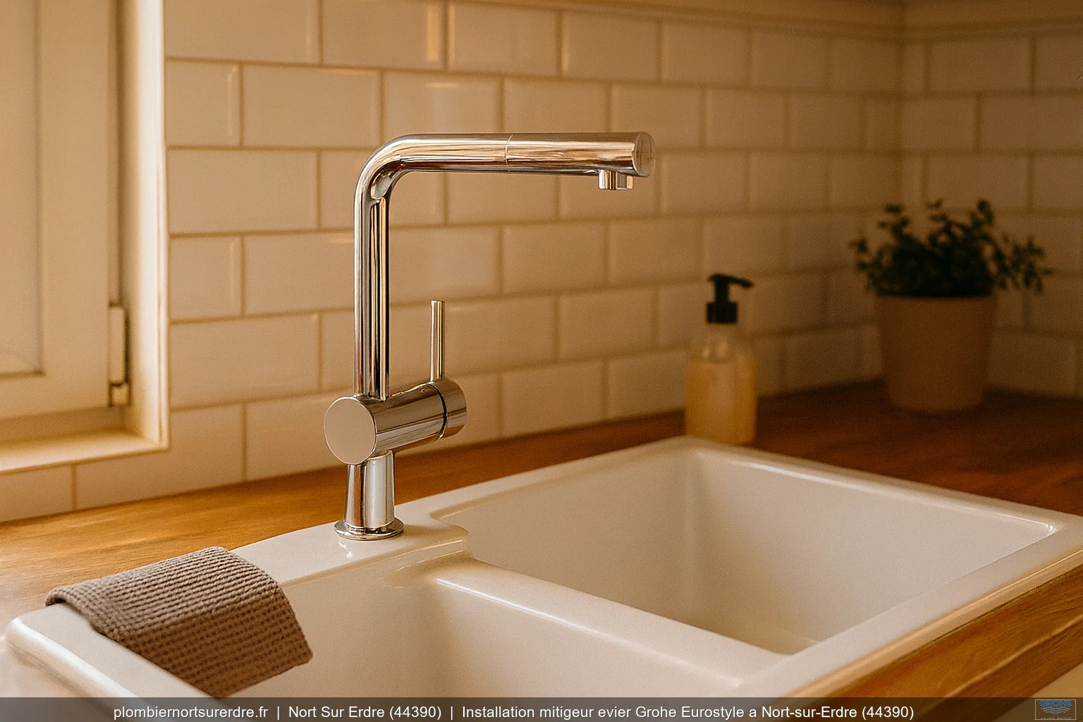 Installation mitigeur evier Grohe Eurostyle a Nort-sur-Erdre (44390)